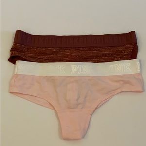 Set of 2 Pink logo waist cheeksters